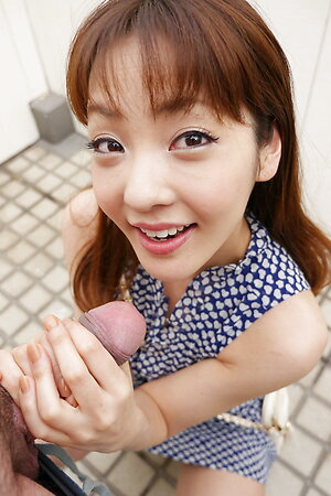 Nami Honda is naughty and sucks a cock in the street
